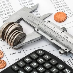 Coins set aside in a savings jar